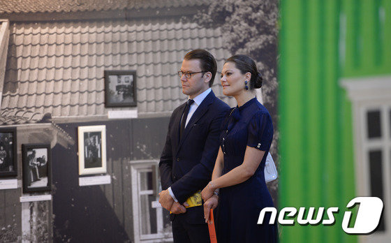 빅토리아 스웨덴 왕세녀 부부. 2015.3.25/뉴스1 © News1