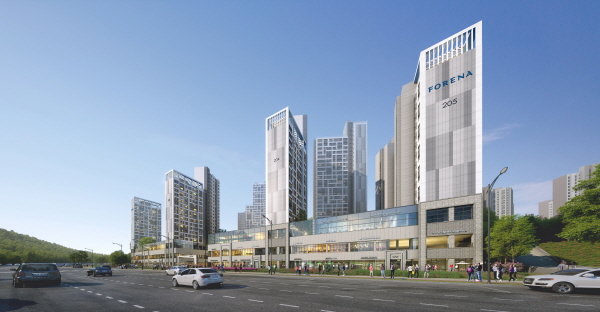 포레나 루원시티 단지내 상가 투시도