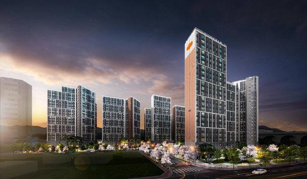 ‘e편한세상 울산역 어반스퀘어’ 야경 투시도