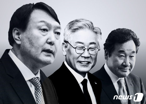 이재명 경기도지사와 윤석열 전 검찰총장이 입소스가 차기 대권 양강구도라는 조사결과가 나왔다.© News1