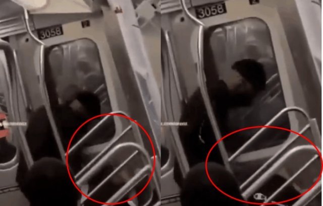미국 뉴욕의 지하철에서 흑인 남성이 아시아계로 추정되는 남성을 기절할 때까지 때리는 영상이 소셜미디어(SNS)를 통해 삽시간에 퍼져 논란이다. 사진=트위터 캡처
