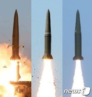 왼쪽부터 북한군의 ‘신형전술유도탄’(KN-23·일명 ‘북한판 이스칸데르’)과 ‘이스칸데르M’, ‘현무2B’ 미사일 (미 CSIS 미사일 방어 프로젝트) © 뉴스1