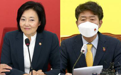 박영선 더불어민주당 서울시장 후보 (왼쪽)/ 여영국 정의당 대표