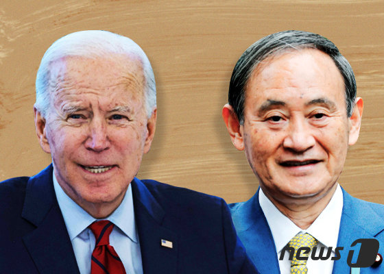 조 바이든 미국 대통령(왼쪽)과 스가 요시히데 일본 총리 © News1