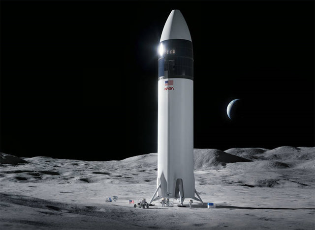 일론 머스크의 스페이스X가 제시한 달 착륙선 상상도. 스페이스X 제공