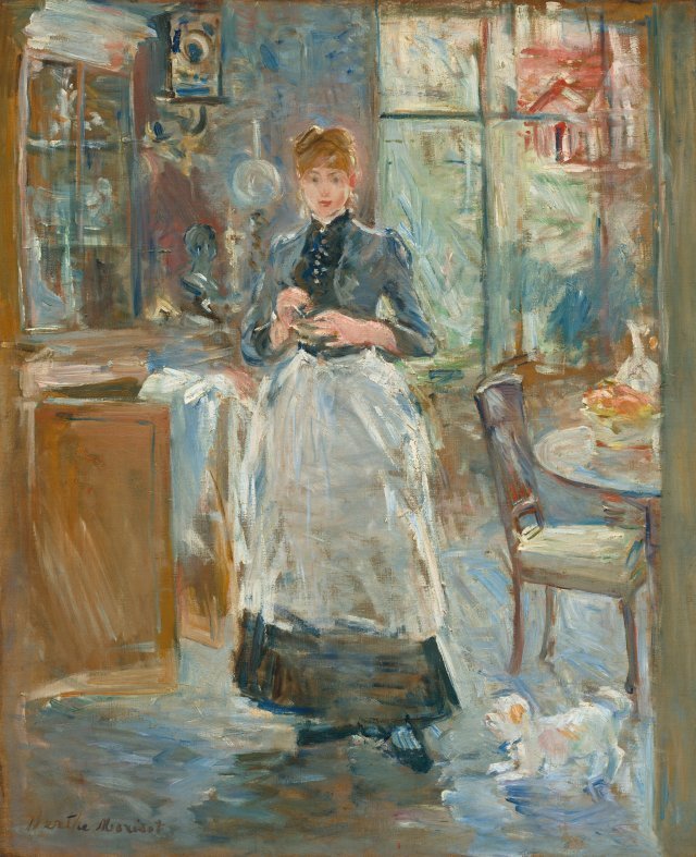 베르트 모리조, 부엌에서(In the Dining Room), 1886, 미국 내셔널갤러리 소장.