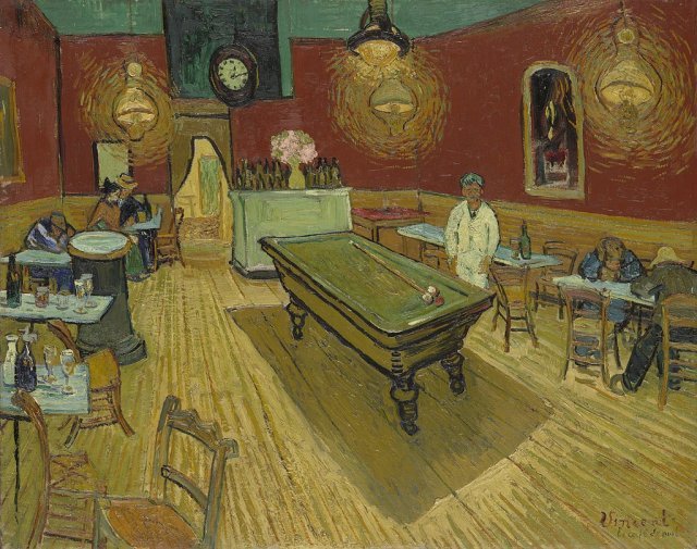 빈센트 반 고흐, 밤의 카페, 1888년, 예일대 미술관 소장.