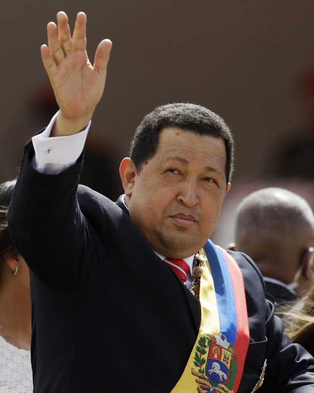 우고 차베스 베네수엘라 대통령의 생전 모습.
