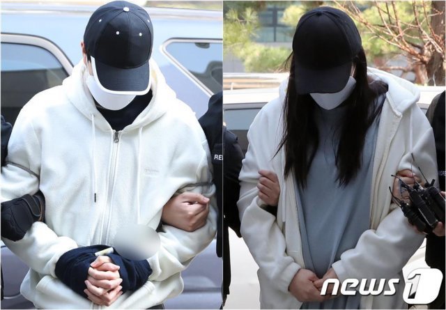 살인 혐의로 기소된 계부 A씨(27, 사진 왼쪽)와 친모 B씨(28)/뉴스1 © News1