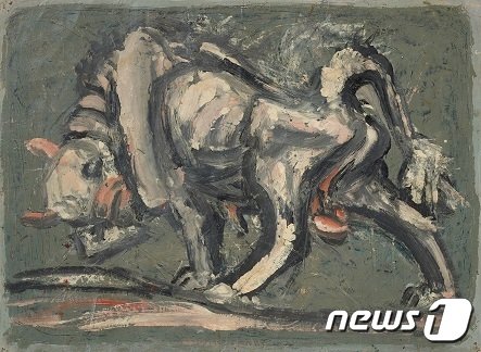 이중섭, 흰소, 1953~54, 30.7x41.6cm© 뉴스1