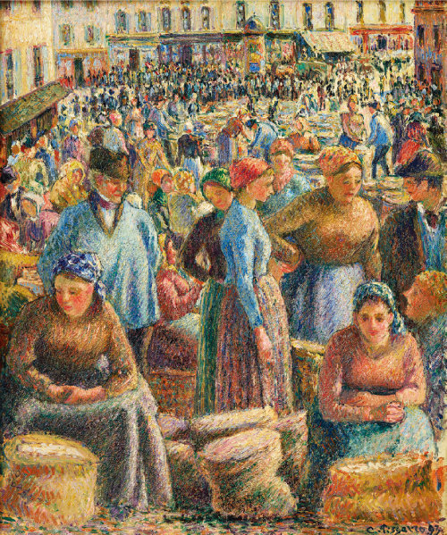 카미유 피사로, ‘퐁투아즈 시장’, 1893. [사진 제공 · 삼성]