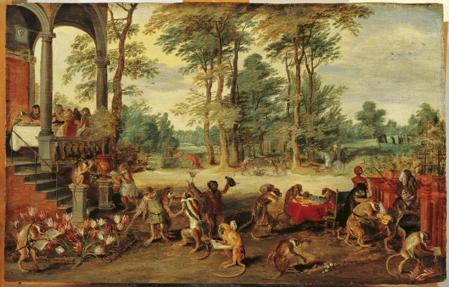 얀 브뤼겔(the Younger), 튤립 광풍에 대한 풍자, 1635/1645년, 프란스할스뮤지엄 소장