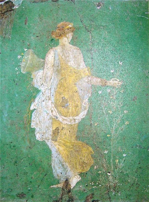 고대 로마의 휴양지 스타비아에에서 발굴된 봄을 형상화한 프레스코화. 나폴리 국립고고학박물관 소장