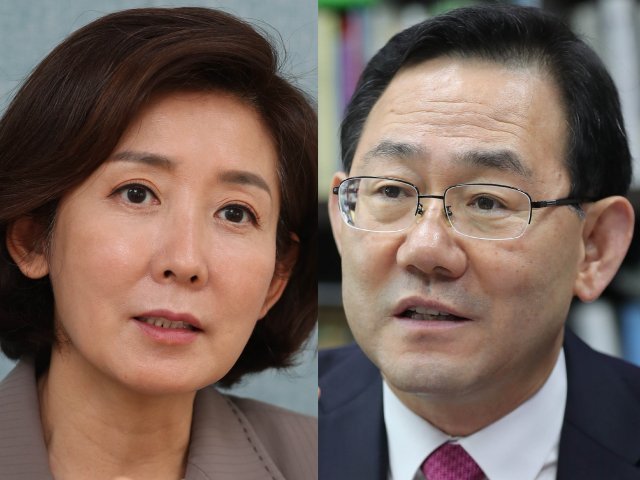 국민의힘 6·11 전당대회 당 대표 선거에 출마한 나경원 전 의원(왼쪽)과 주호영 의원. 안철민 기자 acm08@donga.com