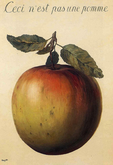 벨기에 출신의 화가 르네 마그리트(1898~1967)가 그린 ‘이것은 사과가 아니다’(1964). [Rene Magritte]