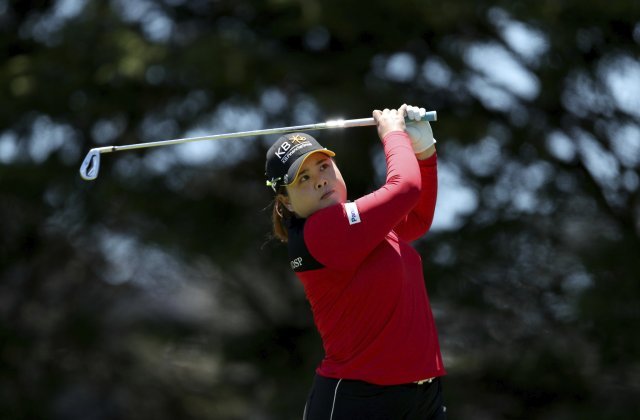 박인비가 11일(한국시간) 미국 캘리포니아주 데일리시티의 레이크 머세드 골프클럽에서 열린 ‘LPGA 메디힐 챔피언십’ 1라운드에서 아이언 샷을 하고 있다. 사진제공 | LPGA 메디힐 챔피언십