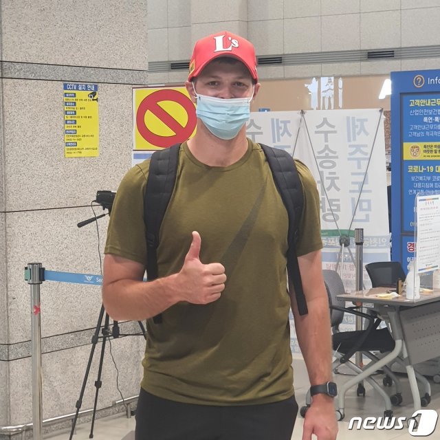 SSG 랜더스의 새 외국인 샘 가빌리오. (SSG 랜더스 제공) © 뉴스1