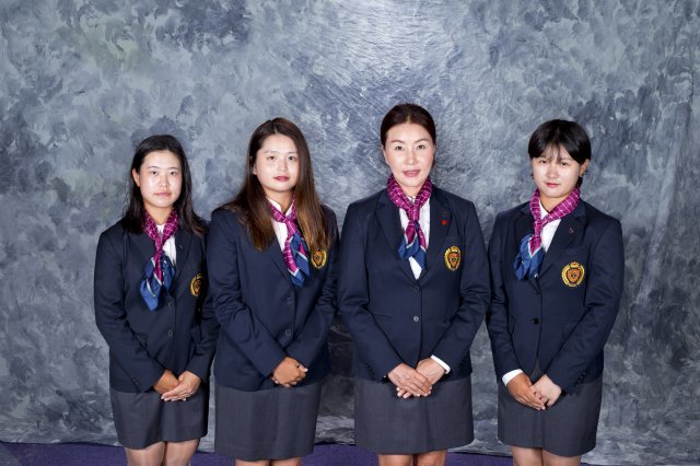 고교 시절 골프대표팀 단복을 입고 있는 박민지, 최혜진, 박소영 코치, 박현경(왼쪽부터) 대한골프협회 제공