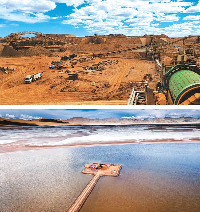 아직은 낯설지만, 포스코의 내일은 이곳에 포스코가 지난달 지분 30%를 투자한 호주 레이븐스소프사의 니켈 광산 
모습(위쪽 사진). 포스코는 호주 니켈 광산 투자 외에 아르헨티나 리튬 염호에서 리튬 매장량을 측정하기 위한 탐사(아래쪽 사진)를
 해 왔고, 2018년 아르헨티나 옴브레무에르토 염호에 전기차 3억7000만 대를 만들 수 있는 리튬이 매장돼 있다는 결과를 
얻었다. 포스코 제공