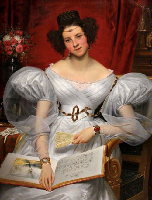 조제프데지레 쿠르 ‘샤슬루로바 후작부인의 초상’, 1831년.
