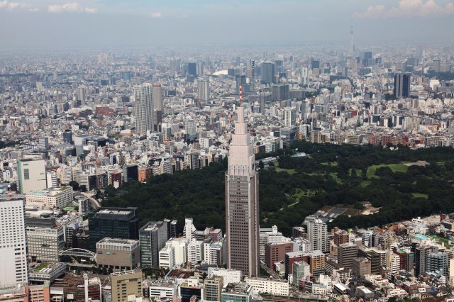 NTT도코모 타워와 뒤로 신주쿠 공원이 보인다.
도쿄=올림픽사진공동취재단