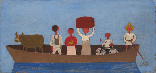 장욱진의 ‘나룻배’
(1951년). 6·25전쟁 당시 피란을 간 작가가 고향의 강나루 풍경을
그렸다. 환기재단·환기미술관·국립현대미술관 제공