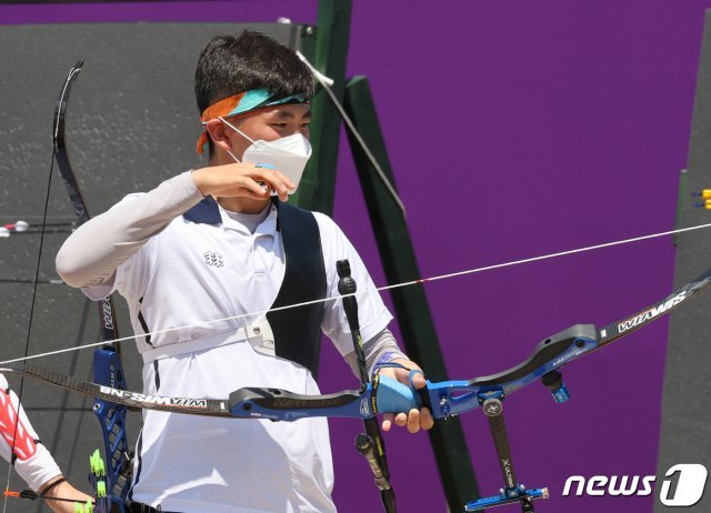 대한민국 남자 양궁대표팀 김제덕. 2021.7.20/뉴스1 © News1