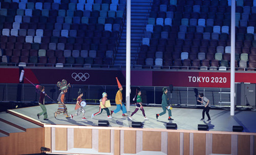 23일 올림픽 스타디움(신국립경기장)에서 열린 2020도쿄올림픽 개회식.2021.07.23. 도쿄=올림픽사진공동취재단
