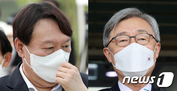 윤석열 전 검찰총장(왼쪽)과 최재형 감사원장(오른쪽) 2021.6.28 © 뉴스1