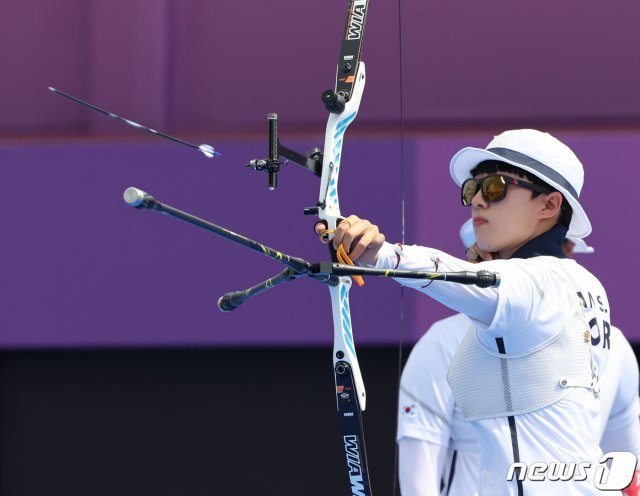 한국 양궁 대표팀 안산. 2021.7.25/뉴스1 © News1