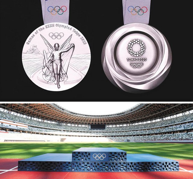 친환경 올림픽을 지향하는 대회답게 메달과 시상대는 각각 전자제품 및 플라스틱 폐기물을 재활용해 만들었다.도쿄 올림픽 공식 사이트 캡처