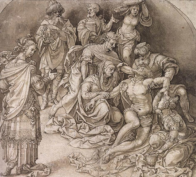프랑스 출신 화가 얀 호사르트의 ‘애도’(1520년대). 출처 웹 갤러리 오브 아트(WGA)