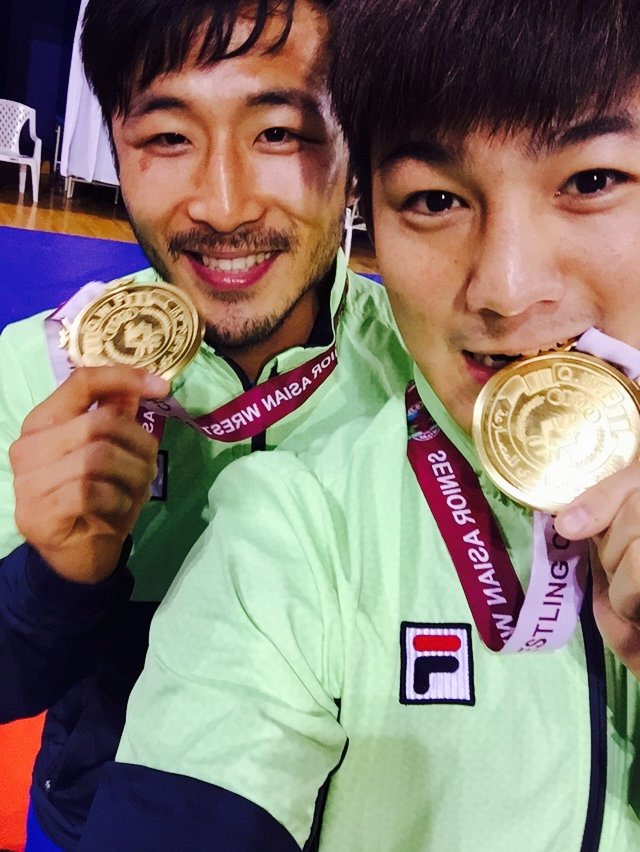 2015년 아시아선수권에서 나란히 우승했던 류한수(왼쪽)와 김현우. 김현우 제공