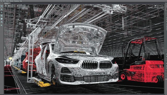 BMW그룹이 엔비디아와 손잡고 구축한 가상 공장 이미지. 실제와 같은 시뮬레이션으로 신차 설계 변경과 생산 효율을 높이고 
있다. BMW홈페이지