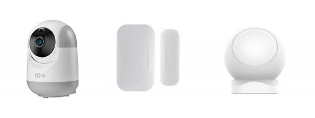 무인매장 보안에 이용 가능한 IP카메라와 도어센서, 모션센서 (출처=텐플)