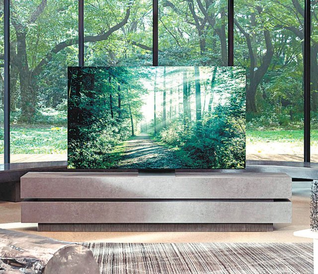 삼성전자 네오 퀀텀닷발광다이오드(QLED) TV. 삼성전자는 상반기 400만 대가량 QLED TV를 판매해 글로벌 TV 시장 점유율 1위에 올랐다. 삼성전자 제공