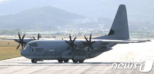 공군 전술수송기 C-130 ‘허큘리스’. 2017.9.15/뉴스1 © News1 오장환 기자