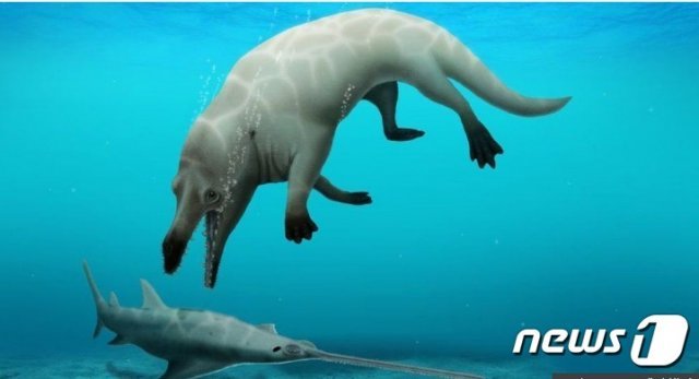 연구진이 공개한 네 발 달린 고래 상상도 - 연구진 배포
