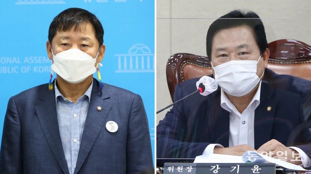 국민의힘 이철규 의원(왼쪽)과 강기윤 의원. 사진공동취재단/안철민 기자