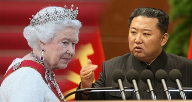 영국 엘리자베스 2세 여왕(왼쪽)과 북한 김정은 국무위원장. 게티이미지·동아DB