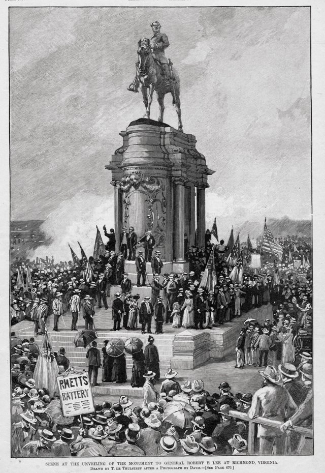버지니아커먼웰스대(VCU)가 소장하고 있는 1890년 5월 리 장군 동상 완공식 때 축제 분위기 모습. VCU