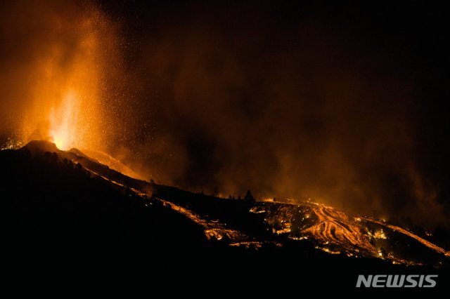 스페인 라팔마섬 화산 폭발. 뉴시스