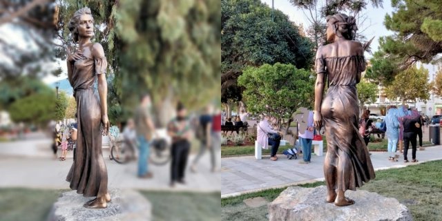 이탈리아 조각가 에마누엘레 스티파노가 제작한 청동상에 대한 성차별 논란이 일고 있다. (에마누엘레 스티파노 페이스북 갈무리) © 뉴스1