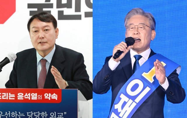 윤석열 전 검찰총장(왼쪽)·이재명 경기지사. 뉴시스·사진공동취재단
