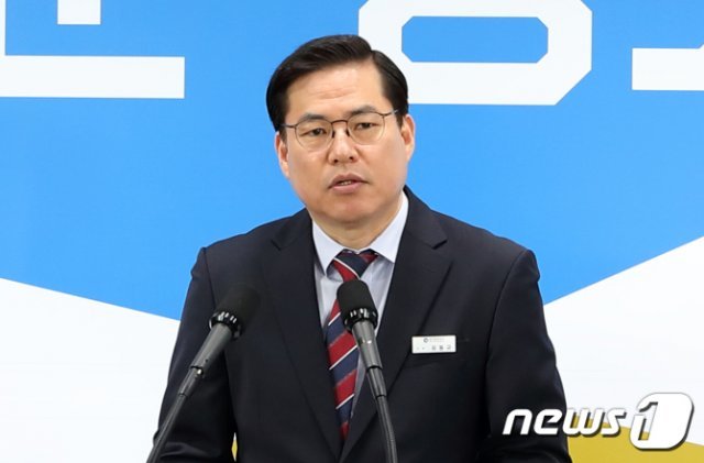 유동규 경기관광공사 사장이 지난 2019년 3월 6일 경기도 수원시 팔달구 경기도청에서 ‘임진각~판문점 간 평화 모노레일 설치 추진 계획 브리핑을 하고 있다 (경기도 제공) 2021.10.1/뉴스1