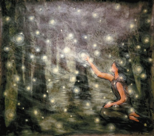 김원숙 작가의 작품 ‘Forest Lights Ⅰ’(2016년). 어머니를 여의고 그린 그림이다. 작가는 스치듯 지나가는 느낌과 인상을 그림으로 그려냈다. 예화랑 제공