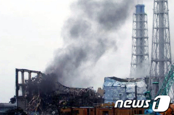 지난 2011년 3월 원전사고 당시 후쿠시마 제 1원전 ©AFP=News1