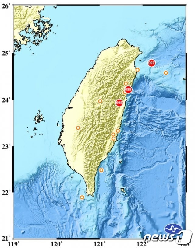 대만 중앙기상국 홈페이지 갈무리 © 뉴스1