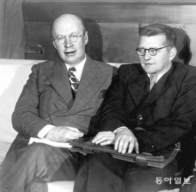 스탈린 체제의 억압 속에서 내면의 굴곡을 작품으로 승화한 소련 작곡가 프로코피예프(왼쪽)와 쇼스타코비치. 동아일보DB