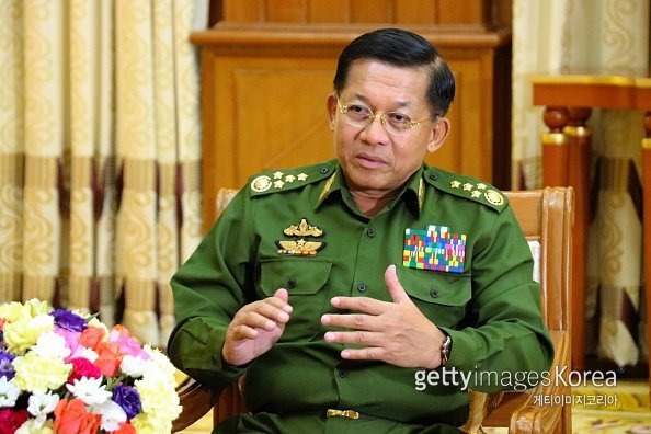 민 아웅 흘라잉 미얀마 군 총사령관. ⓒ게티이미지